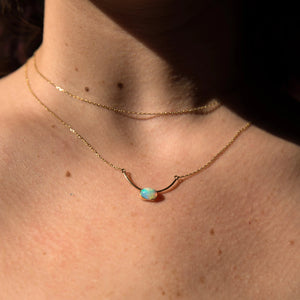 The Half Moon Opal Pendant