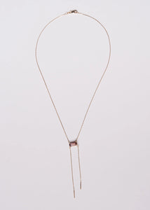Rose Tourmaline Bolo Necklace